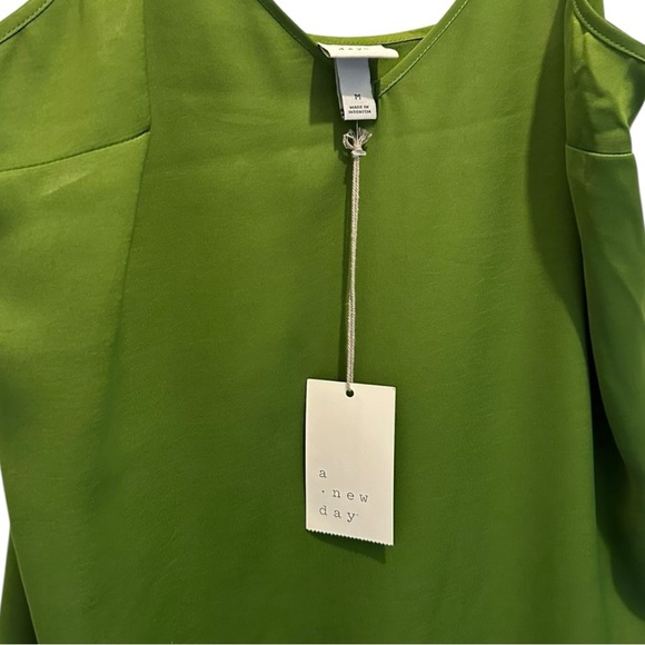 Target A New Day Slip Dress Midi Green Medium - Picture 7 of 9